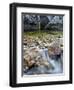 Slow Exposure of Water Flowing Below Vernal Falls with Granite Boulders in the Background.-Ian Shive-Framed Photographic Print