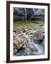 Slow Exposure of Water Flowing Below Vernal Falls with Granite Boulders in the Background.-Ian Shive-Framed Photographic Print