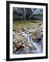 Slow Exposure of Water Flowing Below Vernal Falls with Granite Boulders in the Background.-Ian Shive-Framed Photographic Print