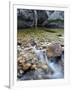 Slow Exposure of Water Flowing Below Vernal Falls with Granite Boulders in the Background.-Ian Shive-Framed Photographic Print