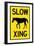 Slow Horse Crossing Plastic Sign-null-Framed Art Print
