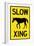 Slow Horse Crossing Plastic Sign-null-Framed Art Print