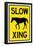 Slow Horse Crossing Sign Poster-null-Framed Poster