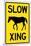 Slow Horse Crossing Sign Poster-null-Mounted Poster