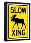 Slow - Moose Crossing-null-Framed Poster