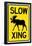 Slow - Moose Crossing-null-Framed Poster