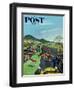 "Slow Mooving Traffic" Saturday Evening Post Cover, April 11, 1953-Ben Kimberly Prins-Framed Premium Giclee Print