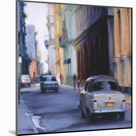 Slow Ride - Havana, Cuba-Keith Wicks-Mounted Giclee Print