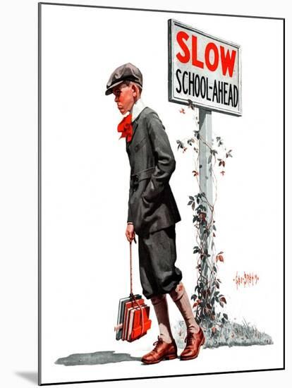 "Slow, School Ahead,"September 5, 1925-George Brehm-Mounted Giclee Print