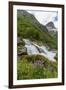 Slow Shutter Speed Silky Water of the Olden River as it Flows Along Briksdalen-Michael Nolan-Framed Photographic Print