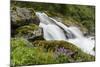 Slow Shutter Speed Silky Water of the Olden River as it Flows Along Briksdalen-Michael Nolan-Mounted Photographic Print