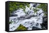 Slow Shutter Speed to Create Silky Waterfall, Hellemoboten, Norway, Scandinavia, Europe-Michael Nolan-Framed Stretched Canvas