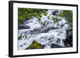 Slow Shutter Speed to Create Silky Waterfall, Hellemoboten, Norway, Scandinavia, Europe-Michael Nolan-Framed Photographic Print