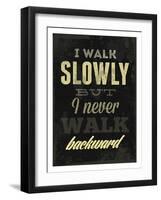 Slowly-null-Framed Art Print