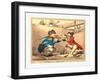 Slugs in a Sawpit, 1791, Hand-Colored Etching, Rosenwald Collection-Thomas Rowlandson-Framed Giclee Print