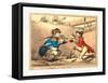 Slugs in a Sawpit, 1791, Hand-Colored Etching, Rosenwald Collection-Thomas Rowlandson-Framed Stretched Canvas