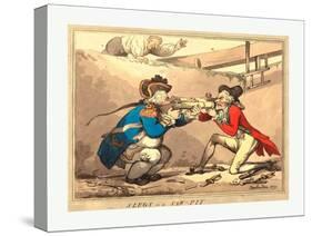 Slugs in a Sawpit, 1791, Hand-Colored Etching, Rosenwald Collection-Thomas Rowlandson-Stretched Canvas