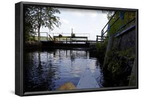 Sluice at Lennartsfors in the Dalsland Canal, in the Lelång Lake, Dalsland, Värmlands län, Sweden-Andrea Lang-Framed Photographic Print