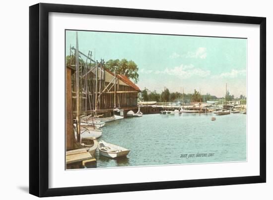 Sluice Dock, Guilford, Connecticut-null-Framed Art Print