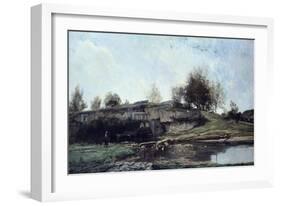 Sluice in Optevoz Valley, 1855-Charles Francois Daubigny-Framed Giclee Print