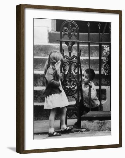 Slum Children in Notting Hill Section-Terence Spencer-Framed Photographic Print