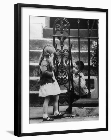 Slum Children in Notting Hill Section-Terence Spencer-Framed Photographic Print