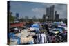 Slum Washing Ghats Surrounded by Expensive Residential Developments, Mumbai (Bombay), Maharashtra-James Strachan-Stretched Canvas