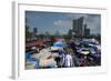 Slum Washing Ghats Surrounded by Expensive Residential Developments, Mumbai (Bombay), Maharashtra-James Strachan-Framed Photographic Print