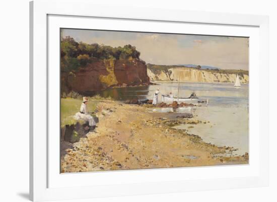 Slumbering sea, Mentone-Tom Roberts-Framed Giclee Print