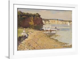 Slumbering sea, Mentone-Tom Roberts-Framed Giclee Print