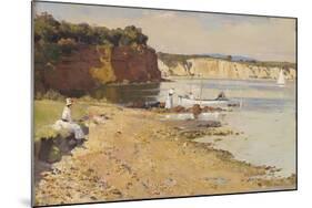 Slumbering sea, Mentone-Tom Roberts-Mounted Giclee Print