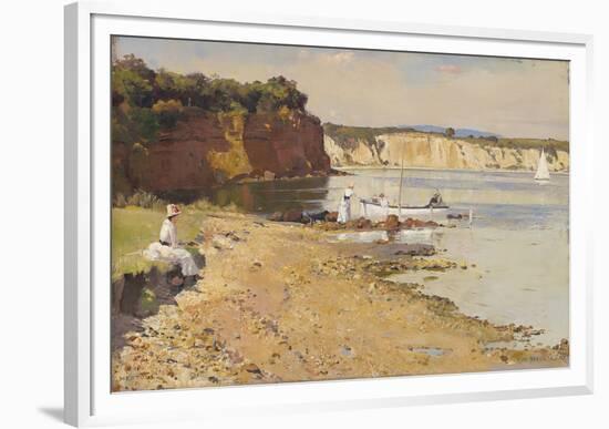 Slumbering sea, Mentone-Tom Roberts-Framed Giclee Print