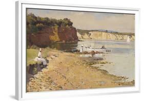 Slumbering sea, Mentone-Tom Roberts-Framed Giclee Print