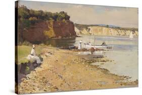 Slumbering sea, Mentone-Tom Roberts-Stretched Canvas