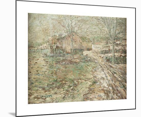 Slushy Day-Ernest Lawson-Mounted Premium Giclee Print