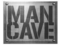 Caution! Man Cave-SM Design-Art Print