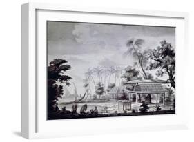 Small Altar with Offerings on Huahine Island, Engraving from Drawing by John Webber-null-Framed Giclee Print