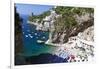 Small Amalfi Coast Beach at Praiano, Italy-George Oze-Framed Photographic Print