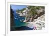 Small Amalfi Coast Beach at Praiano, Italy-George Oze-Framed Photographic Print