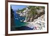 Small Amalfi Coast Beach at Praiano, Italy-George Oze-Framed Photographic Print