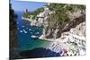 Small Amalfi Coast Beach at Praiano, Italy-George Oze-Mounted Photographic Print