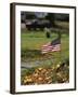 Small American Flag Posted in Yard-Bob Rowan-Framed Photographic Print