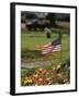 Small American Flag Posted in Yard-Bob Rowan-Framed Photographic Print