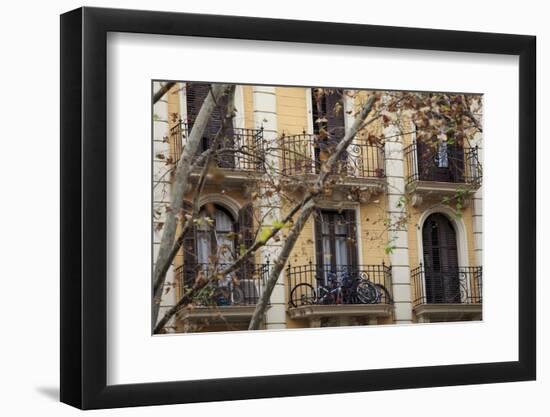 Small Apartments with Patios are a Common Sight in Downtown Barcelona, Spain-Paul Dymond-Framed Photographic Print