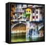 Small Balcony on Ponte Vecchio, Florence, Italy-George Oze-Framed Stretched Canvas