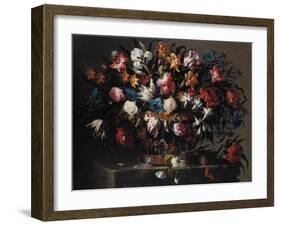 Small Basket of Flowers, 1671-Juan de Arellano-Framed Giclee Print