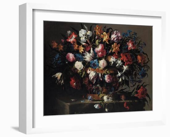 Small Basket of Flowers, 1671-Juan de Arellano-Framed Giclee Print