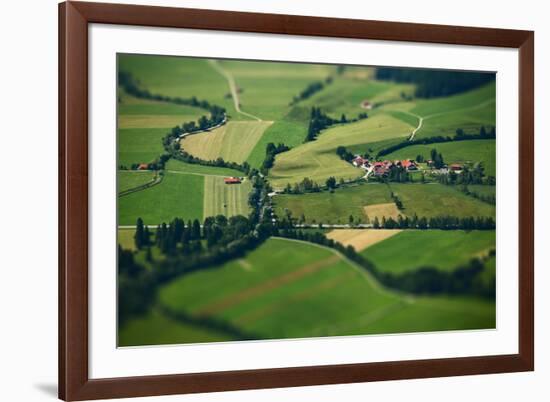 Small Bavarian Village in a Fields, Germany. Pseudo Tilt Shift Effect-Dudarev Mikhail-Framed Photographic Print