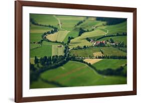 Small Bavarian Village in a Fields, Germany. Pseudo Tilt Shift Effect-Dudarev Mikhail-Framed Photographic Print