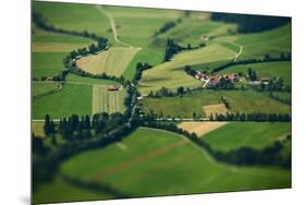 Small Bavarian Village in a Fields, Germany. Pseudo Tilt Shift Effect-Dudarev Mikhail-Mounted Photographic Print